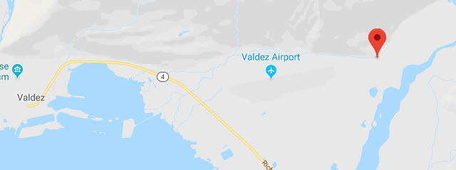 Map of Valdez Glacier Campground